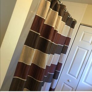 Modern line shower curtain